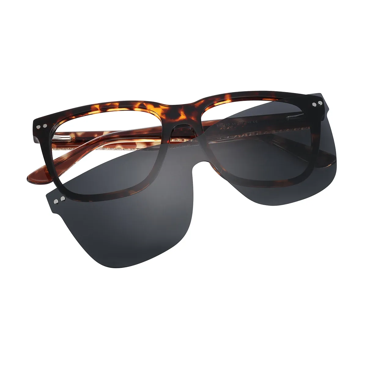 Bertran - Square Demi Clip On Sunglasses for Men & Women